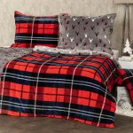 4Home povlečení mikroflanel Kostka červená 140x200 70x90 – Hledejceny.cz