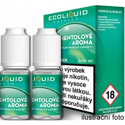 Ecoliquid Double Pack Mentol 2 x 10 ml 6 mg – Hledejceny.cz