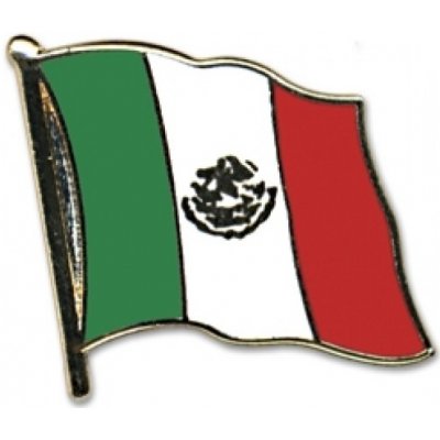 Odznak (pins) 20mm vlajka Mexiko - barevný