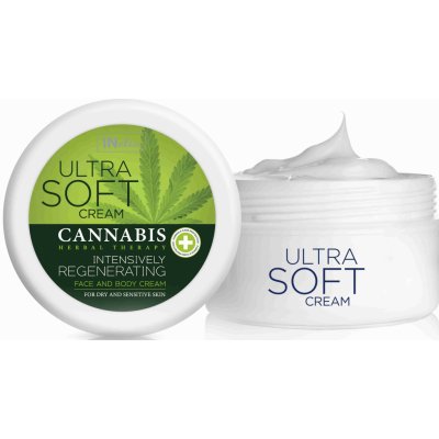 INelia Ultra Soft krém intenzivně regenerační na tvář a tělo Cannabis 200 ml – Zboží Mobilmania
