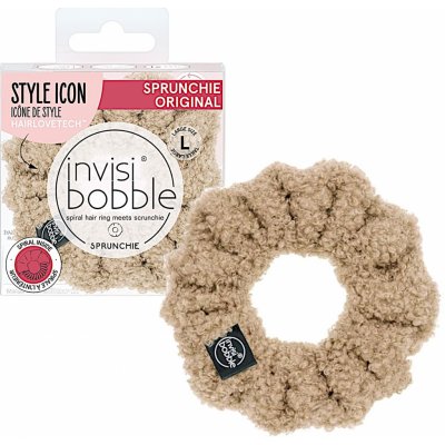 Ozdobná spirálová gumička Invisibobble Sprunchie Original Bear Necessities - světle hnědá (IB-SPEC-PA-1-1003) – Zboží Dáma