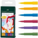 Faber-Castell 6710 Pitt Artist Pen Brush 6 ks základní ks – Zboží Mobilmania