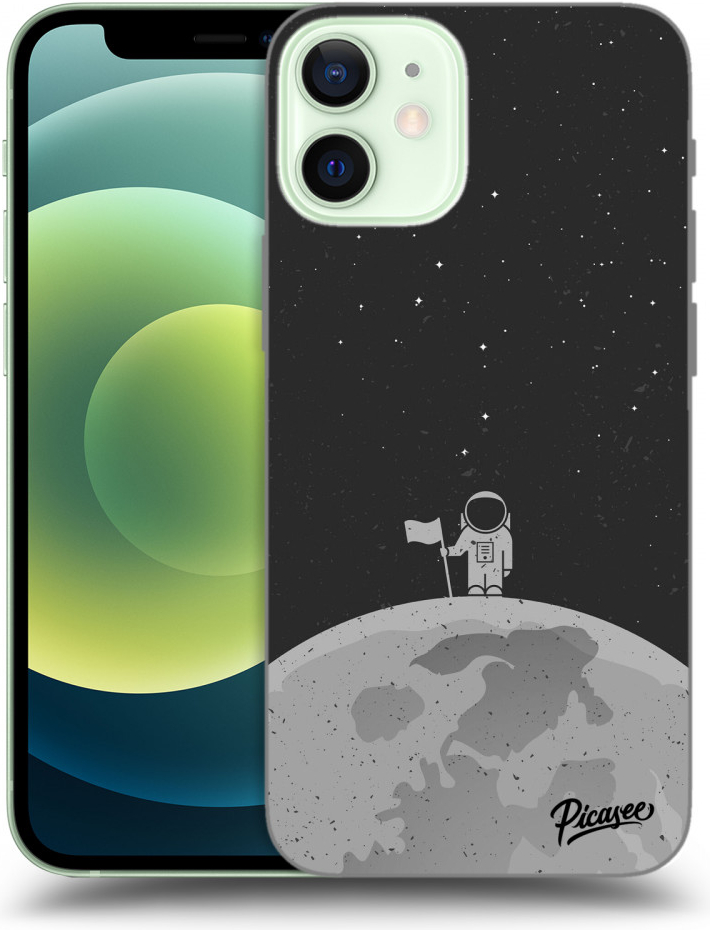 Pouzdro Picasee silikonové Apple iPhone 12 mini - Astronaut černé