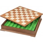 Šachovnice Bamboo Premium s úložným prostorem mahagon 40x40 cm, pole 45 mm – Zboží Živě