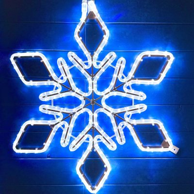 DECOLED LED světelná vločka závěsná 65 cm ledově bílá – Hledejceny.cz