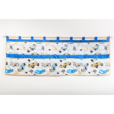Jan peří kapsář za velkou postel 70x200 cm závodní auta/modrá – Sleviste.cz