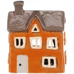 Keramický domeček na čajovou svíčku oranžový – Zboží Dáma