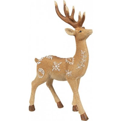 Clayre & Eef Hnědá vánoční dekorace srnec - 19*7*31 cm - Clayre & Eef – Hledejceny.cz