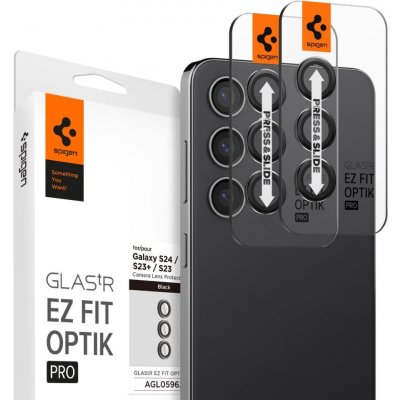 Spigen Glass EZ Fit Optik Pro 2 Pack Black Samsung Galaxy S23/S23+ AGL05962 – Zboží Živě