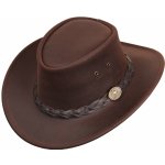 SCIPPIS Westernový klobouk kožený Bushman hnědý – Zboží Mobilmania