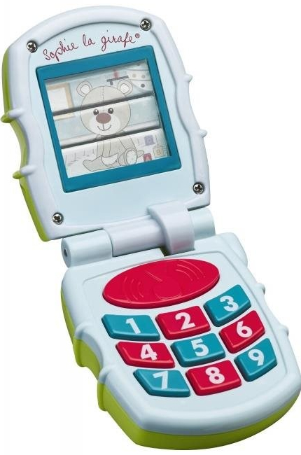 Vulli Interaktivní hračka Hrající telefon žirafa Sophie modrý HRALS4164C