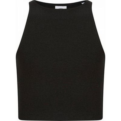 SF Minni dívčí strečové crop top tričko černá – Zboží Dáma