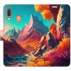 Pouzdro a kryt na mobilní telefon Pouzdro iSaprio Flip s kapsičkami na karty - Colorful Mountains Samsung Galaxy A40