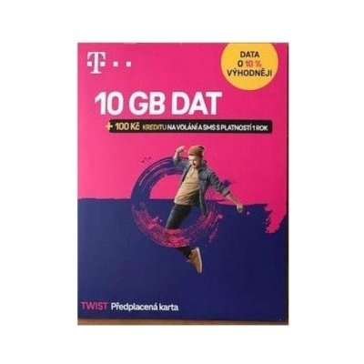 T-mobile předplacená SIM karta Twist s Námi 10GB + 100Kč na volání a SMS 700 647_A – Hledejceny.cz