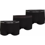 Calvin Klein Cotton Stretch Low Rise Trunk 3-Pack Black – Zboží Mobilmania