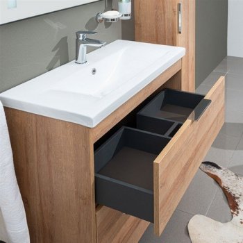 Mereo Vigo, koupelnová skříňka s keramickým umyvadlem 51 cm, dub Riviera
