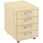 Manutan Abonent 60 x 43,2 x 56 cm 4 zásuvky javor – Hledejceny.cz
