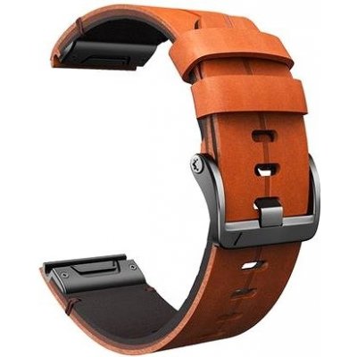 X-Site silikon/kožený pro Garmin QuickFit 26mm, oranžový ERSQCKL-006O26 – Zboží Mobilmania