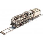 Ugears 3D mechanické puzzle Parní lokomotiva s vagónem 443 ks – Zboží Dáma