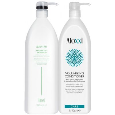 ALOXXI Profesionální vlasová kosmetika Los Angeles Objemový šampon 1000 ml a Rekonstrukční kondicionér 1000 ml – Zboží Mobilmania