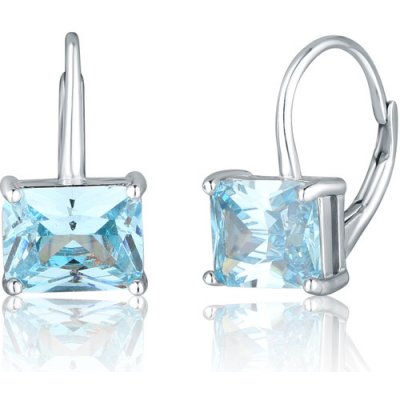 JVD Dámské klasické stříbrné náušnice s blue topazy SVLE0829SH2M300 – Sleviste.cz