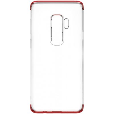 Pouzdro Baseus Baseus Armor čiré TPU s nárazníkem TPE Samsung Galaxy S9 Plus červené