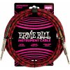 Ernie Ball Braided Instrument Cable 10' Red Black