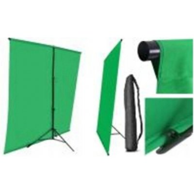 SADA PRO POZADÍ TYP H + pozadí bavlna 150x200cm GREEN SCREEN ZELENÁ STĚNA – Sleviste.cz