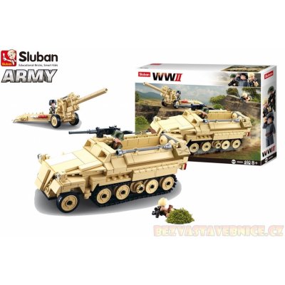 Sluban B0695 Army Německý polopásový tahač – Hledejceny.cz