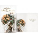 Blahopřání 60 - kolo a květiny T – Sleviste.cz