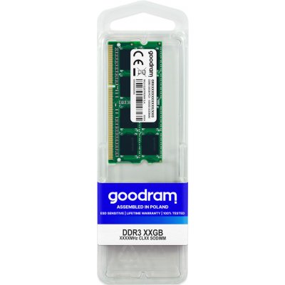 GOODRAM SODIMM DDR3 8GB 1600MHz CL11 GR1600S364L11/8G – Zbozi.Blesk.cz