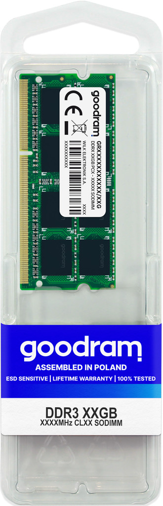 GOODRAM SODIMM DDR3 8GB 1600MHz CL11 GR1600S364L11/8G
