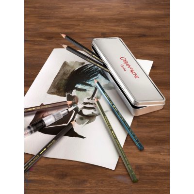 Caran d'Ache 779.307 Grafitová sada Graphite Line 6 ks Technalo (2B HB B) + štětec – Zboží Živě