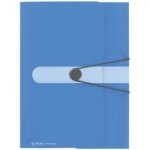 Herlitz Desky s gumičkou Color Blocking A4 3 chlopně PP neprůhledné modré – Zboží Živě