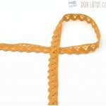 Krajka paličkovaná okrová, šíře 15 mm – Hledejceny.cz