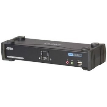 Aten CS-1782 KVM přepínač 2-port DVI KVMP USB, usb hub, audio 7.1, kabely