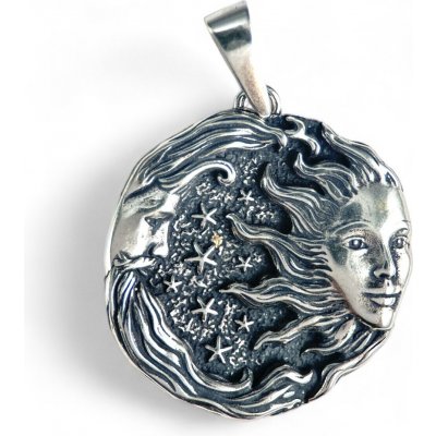 Drakkaria SLUNCE a MĚSÍC stříbrný přívěsek P42146 – Zboží Mobilmania