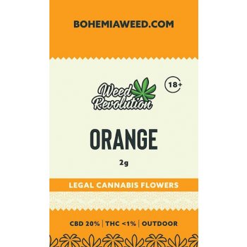 Weed Revolution Orange Outdoor CBD 20% THC 1% 2g
