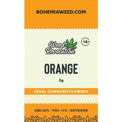 Weed Revolution Orange Outdoor CBD 20% THC 1% 2g – Zboží Mobilmania