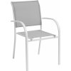 Zahradní židle a křeslo DEOKORK Hliníkové křeslo s textílií VALENCIA bílá