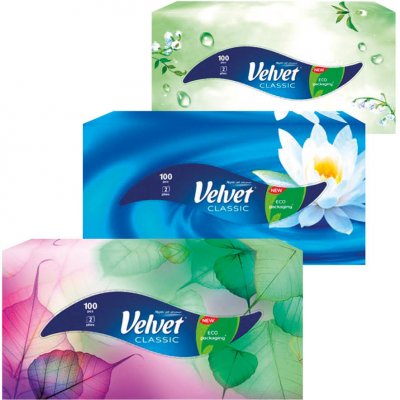 Velvet Classic papírové kapesníčky 2-vrstvé 100 ks – Zboží Mobilmania