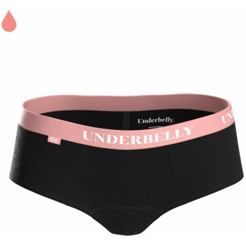 Underbelly menstruační kalhotky LOWEE růžová černá z mikromodalu Pro velmi slabou menstruaci