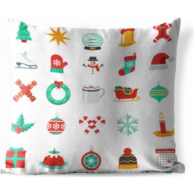 MuchoWow Vnější polštář Vánoční zboží Pattern Christmas 60x60