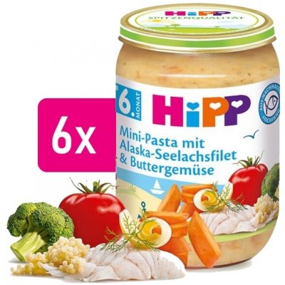 HiPP Mini těstoviny s aljašskou treskou v máslové zelenině 6 x 190 g – Zboží Mobilmania