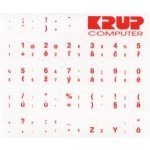 OEM Přelepky na klávesnici, CZ červené – Zboží Živě