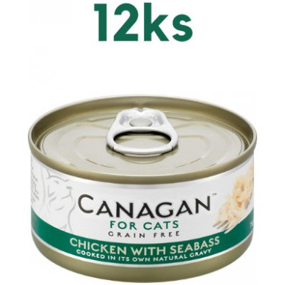 Canagan kuře mořská ryba 12 x 75 g
