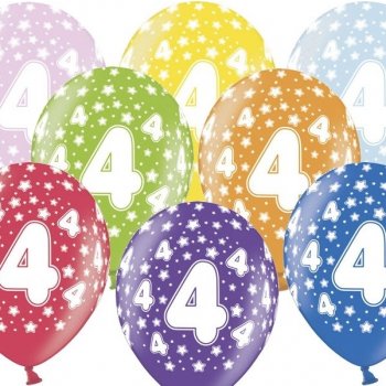 PartyDeco balónky barevné metalické 1. narozeniny náhodné