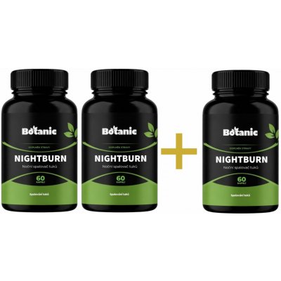 Botanic 2+1 zdarma Botanic NightBurn Noční spalovač tuků 180 kapslí – Hledejceny.cz