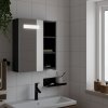 Koupelnový nábytek vidaXL Koupelnovává skřínka s LED osvětlením černá 45x13x52 cm