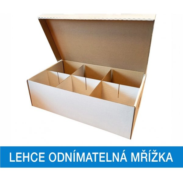 Archivační box a krabice Obaly KREDO Úložná krabice bílá 588 x 346 x 185 mm 3VVL s mřížkou